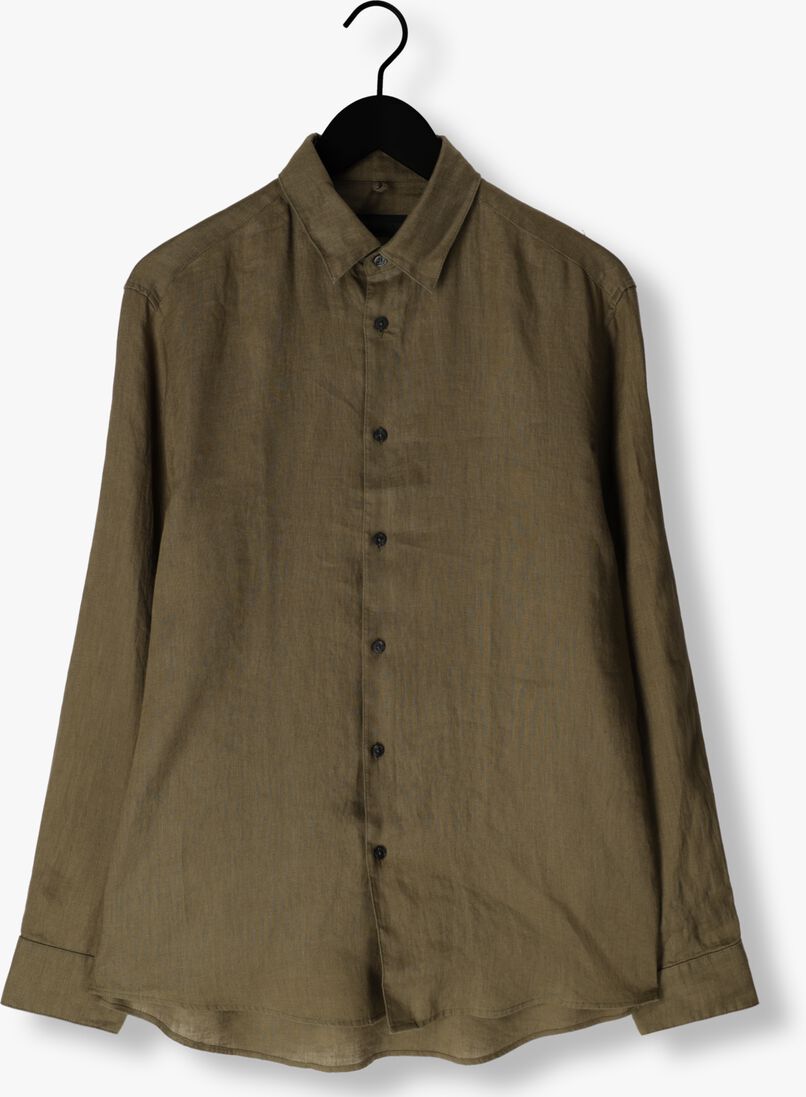 DRYKORN olijf drykorn casual overhemd ramis