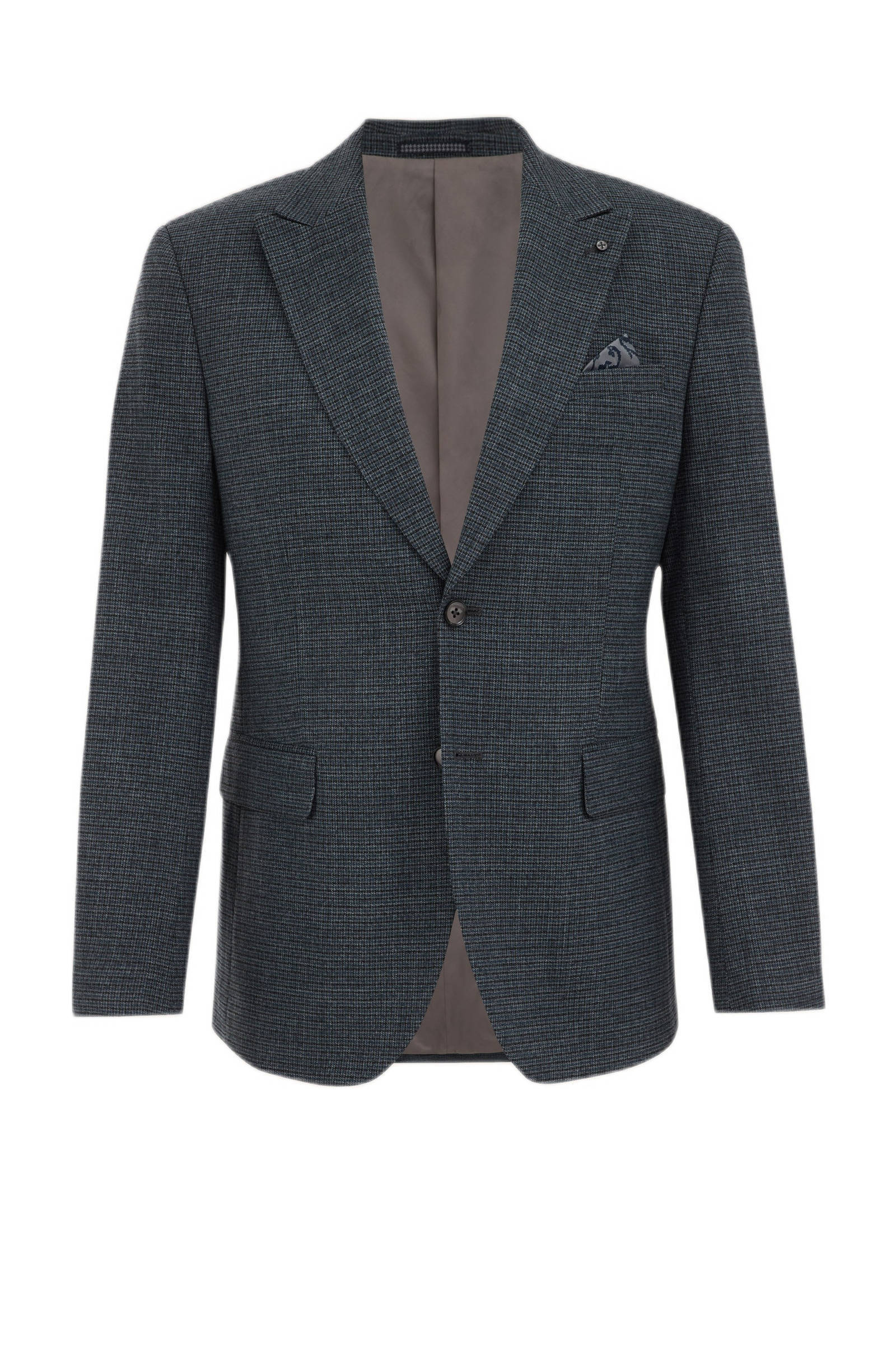 WE Fashion geruit colbert mid grey melange