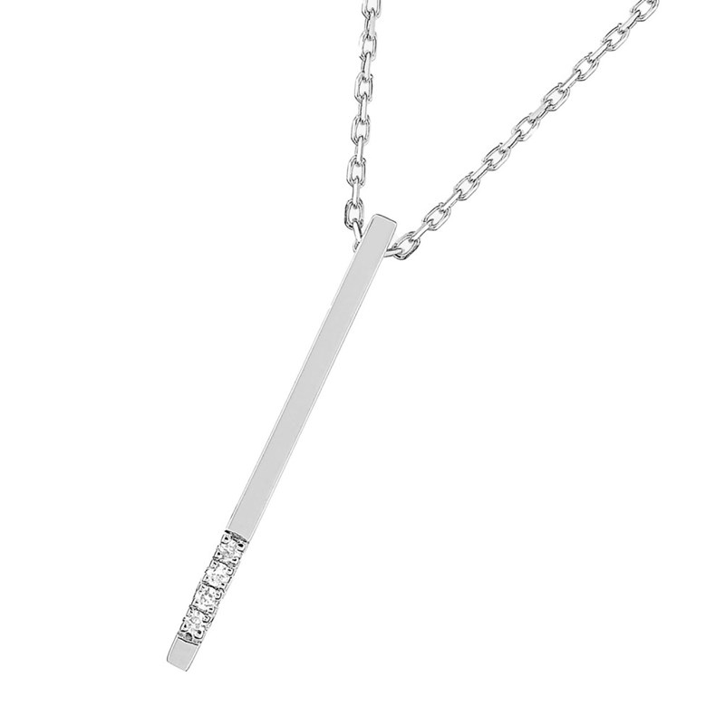 Collier Femme - Or 18 Carats - Diamant 0,01 Carats - Longueur : 42 cm