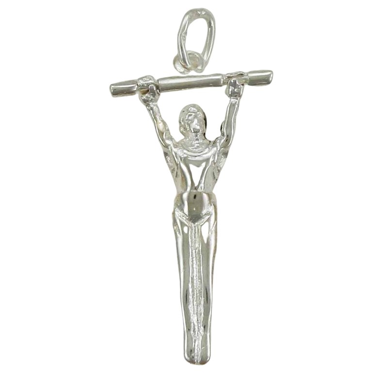 Pendentif gymnaste masculin GAM barre fixe ARTICULE - Argent massif