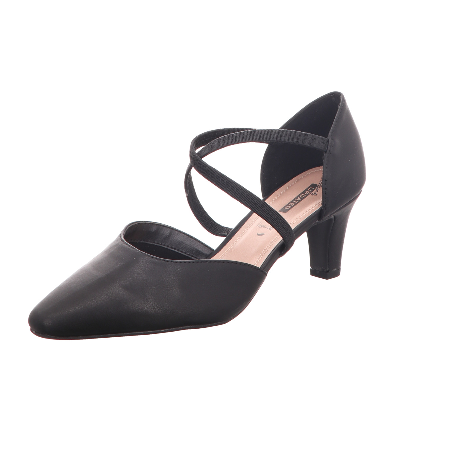 living UPDATED Spangenpumps mit Riemen Schwarz