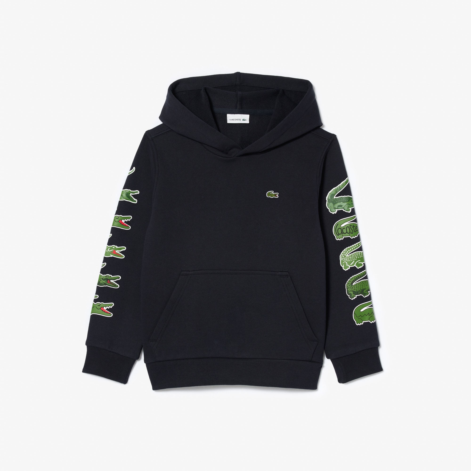 Sweatshirt à capuche avec crocodiles contrastés Pullovers & Sweatshirts - Bleu - Lacoste - Enfant