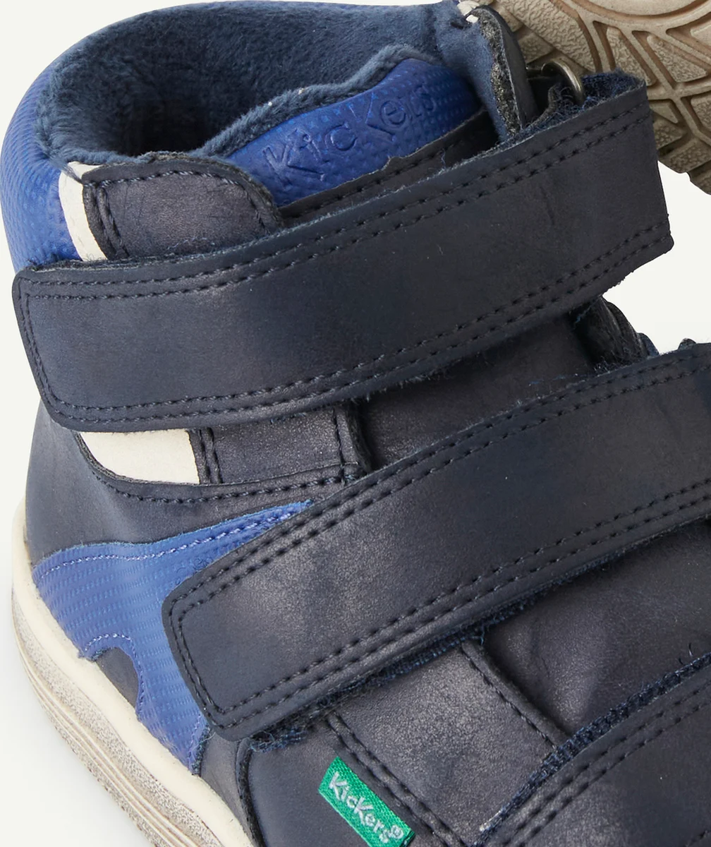 KICKERSBASKETS LOHAN GARÇON BLEU BLANC MARINE