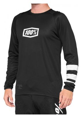 Maillot Manches Longues Enfant 100% R-Core Jersey Noir / Blanc