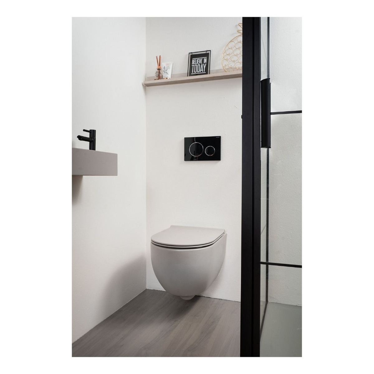 Xenz Gio randloos toilet 52cm met vortexspoeling grijs mat