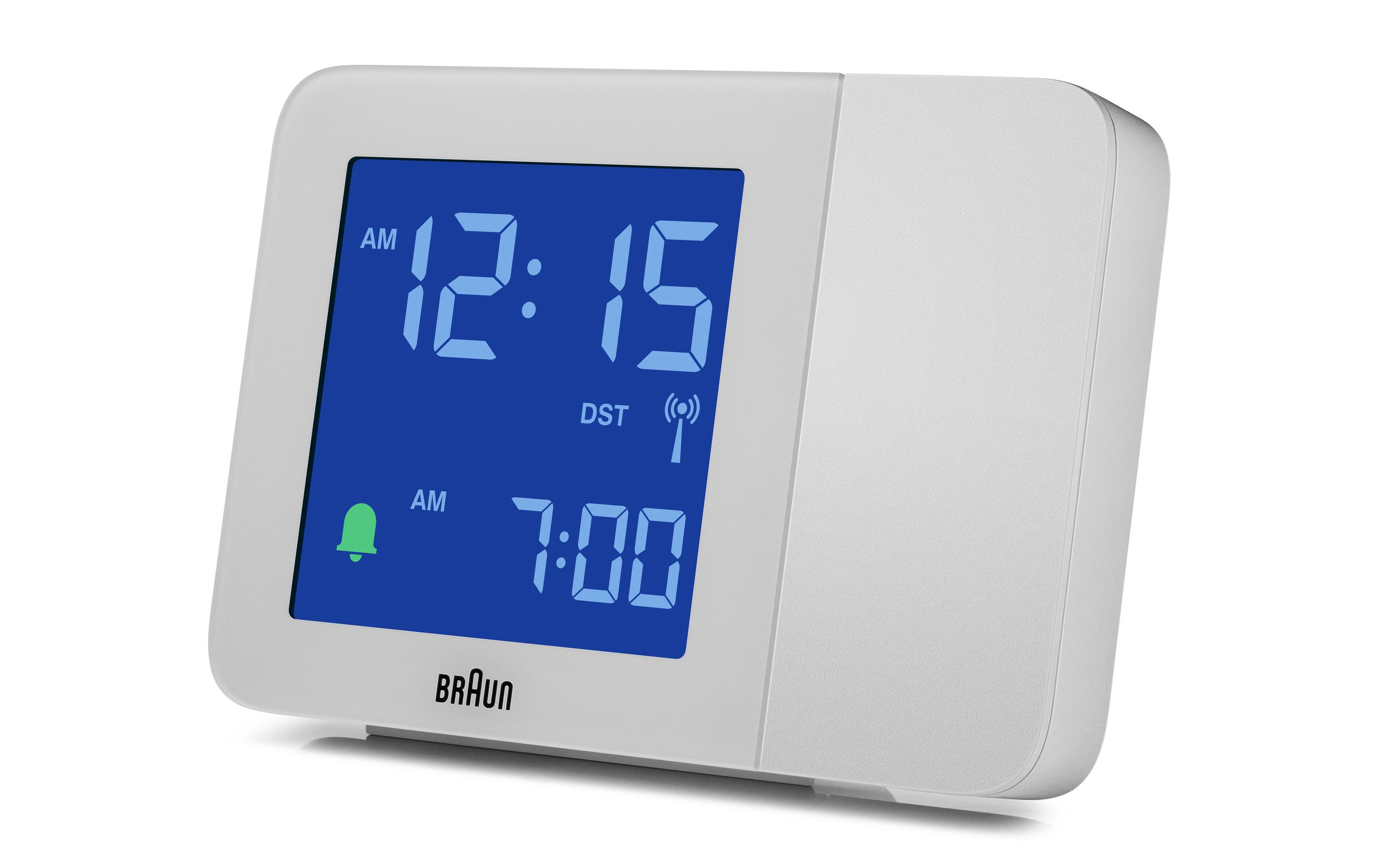 Funk-Projektionswecker BC15W WeissFunkwecker mit LCD Display
