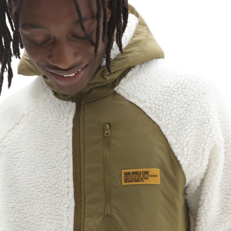 Vans world code sherpa full zip hoodie Black