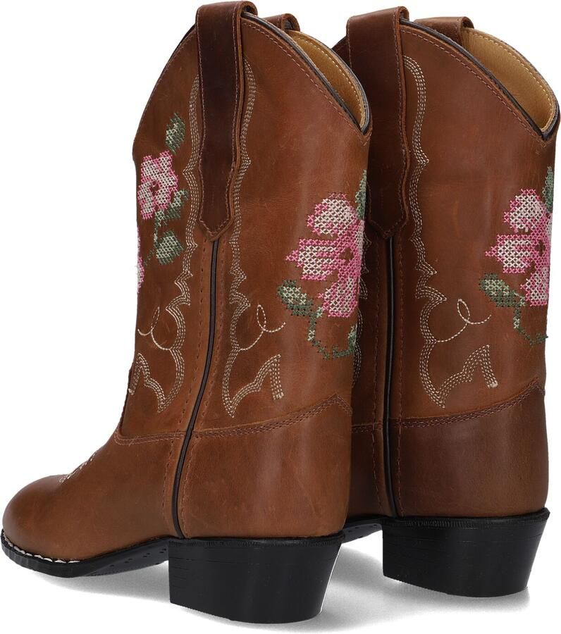 Bootstock Limited Cowboy Boot High Laarzen Leer Meisjes Bruin