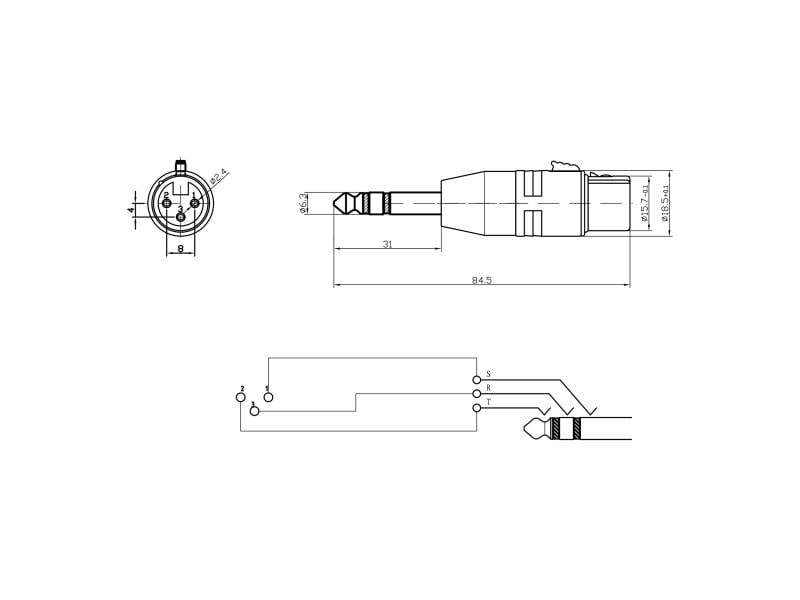 Bemero Audio-Adapter BA1101 XLR 3 Pole female - Klinke 6,3 Hochwertiger und robuster Bemero Audio-Adapter