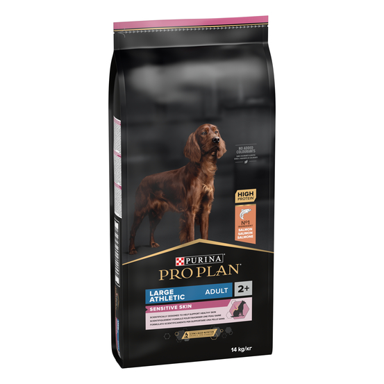 Croquettes chien adulte athlétique au saumon Super Premium - 14 kg