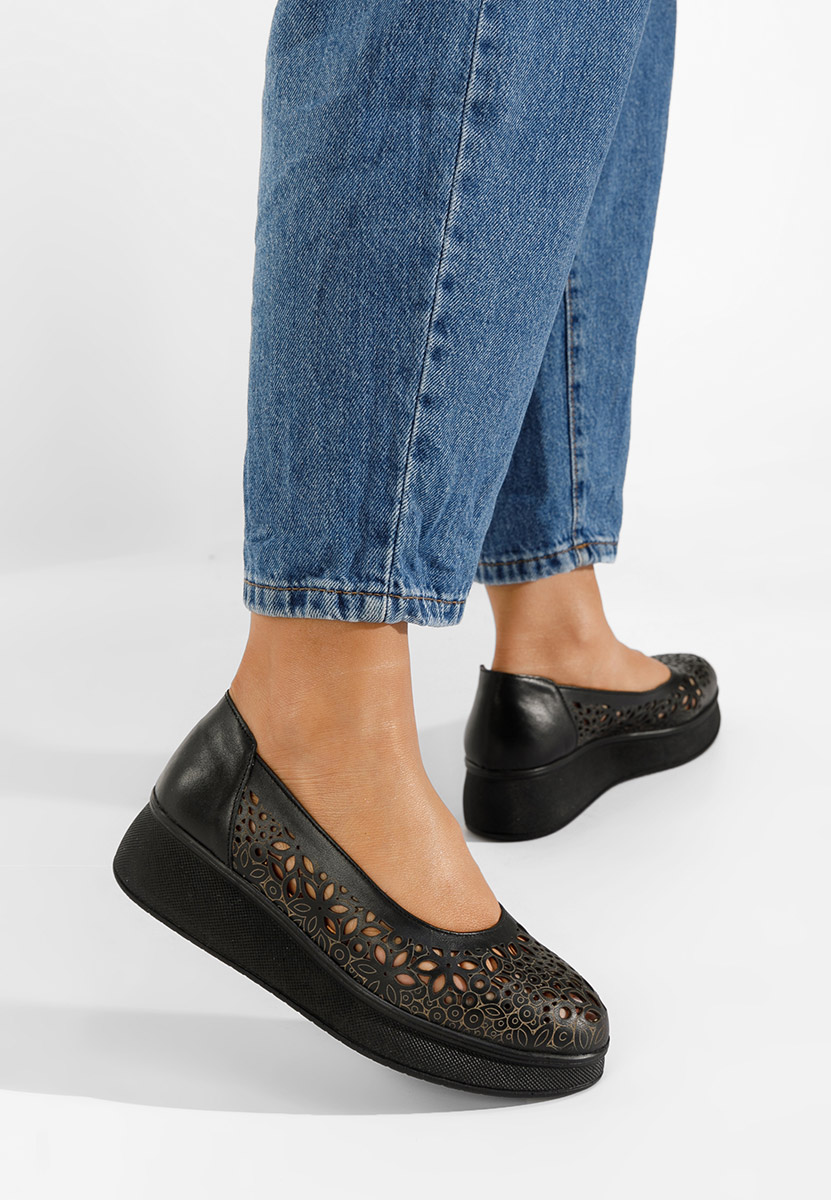 Chaussures casual à plateforme noirs Ulna