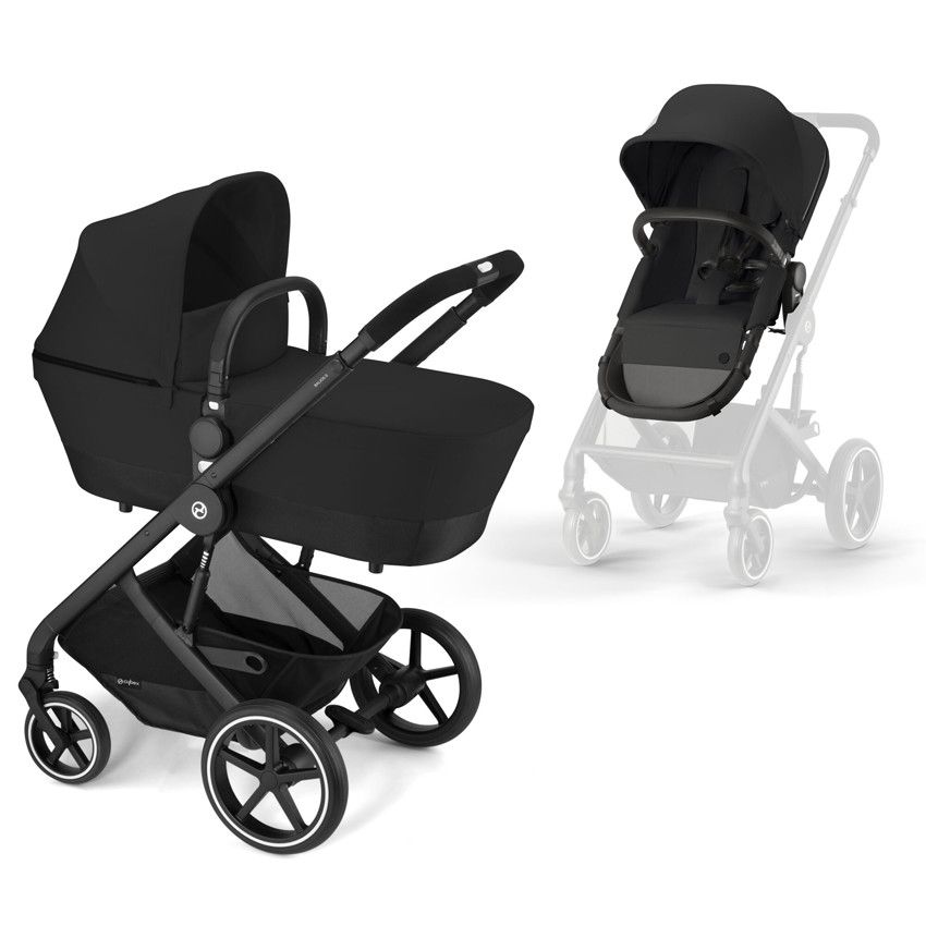 Poussette Balios S 2 en 1 - Châssis noir/Nebula black - Ecru