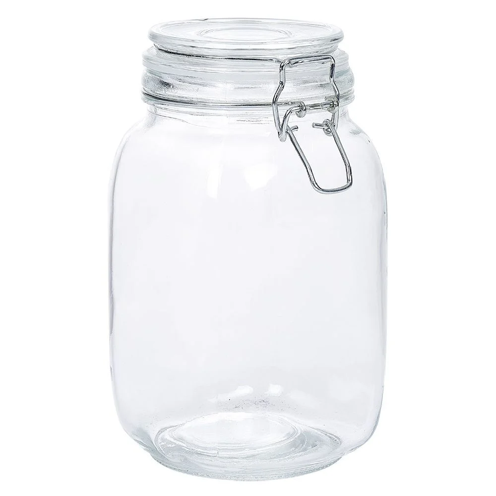 Bocal en verre avec couvercle à charnière 1,5 L