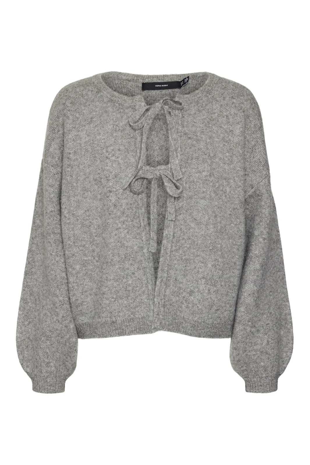 Vero Moda Vmbow Ls O-Neck Tie Cardigan 4572726 medium grey melange