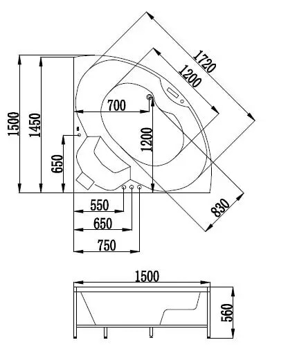 PureHaven Whirlpool elegantes Design - versch. Ausführungen