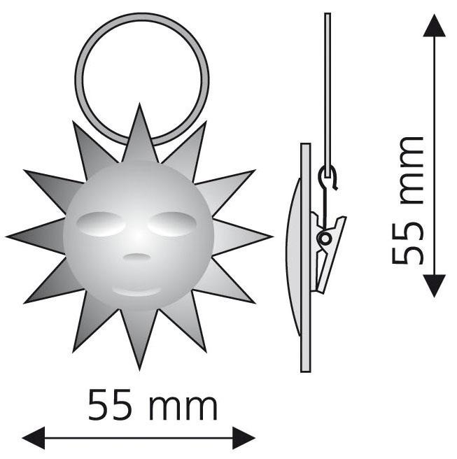 Liedeco Gardinenring »Sonne« für Gardinenstangen Ø 16 mm