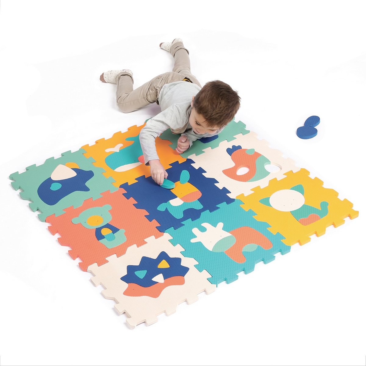 Tapis 9 dalles mousse Animaux