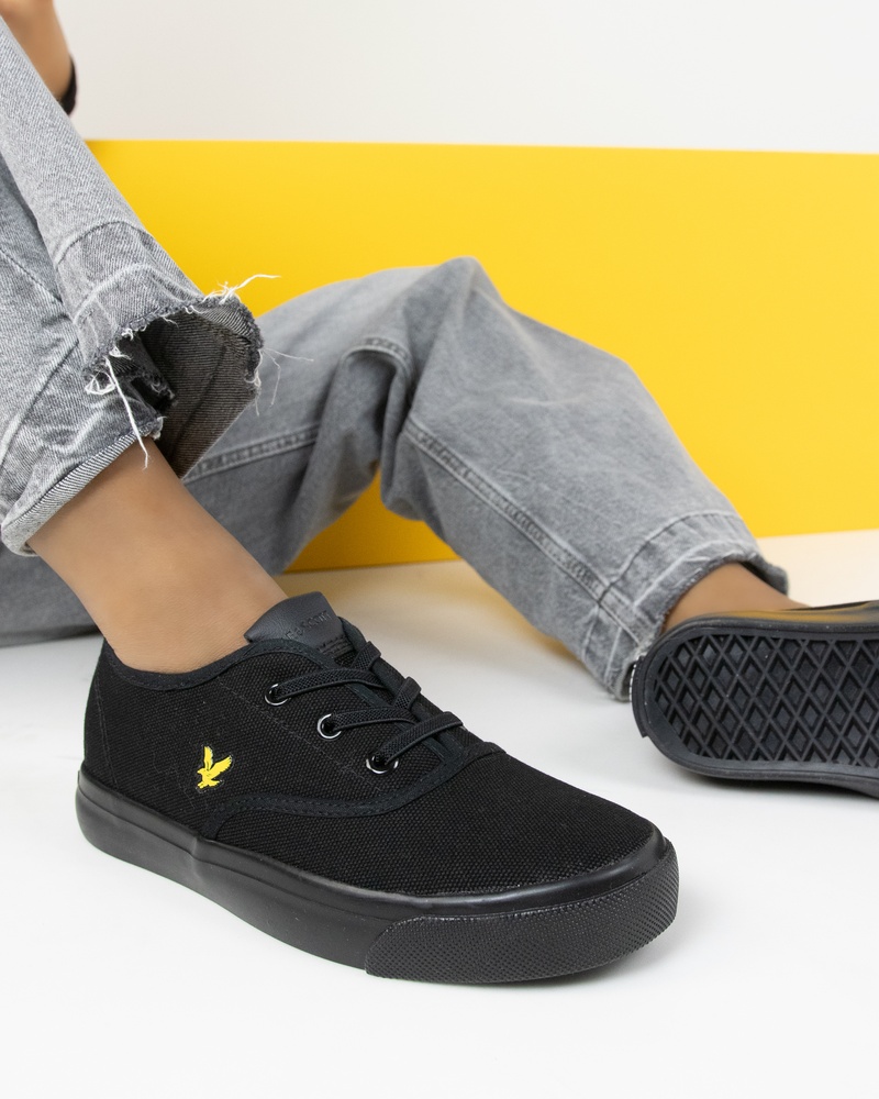 Lyle & Scott Wick Kids Lage sneakers  - zwart