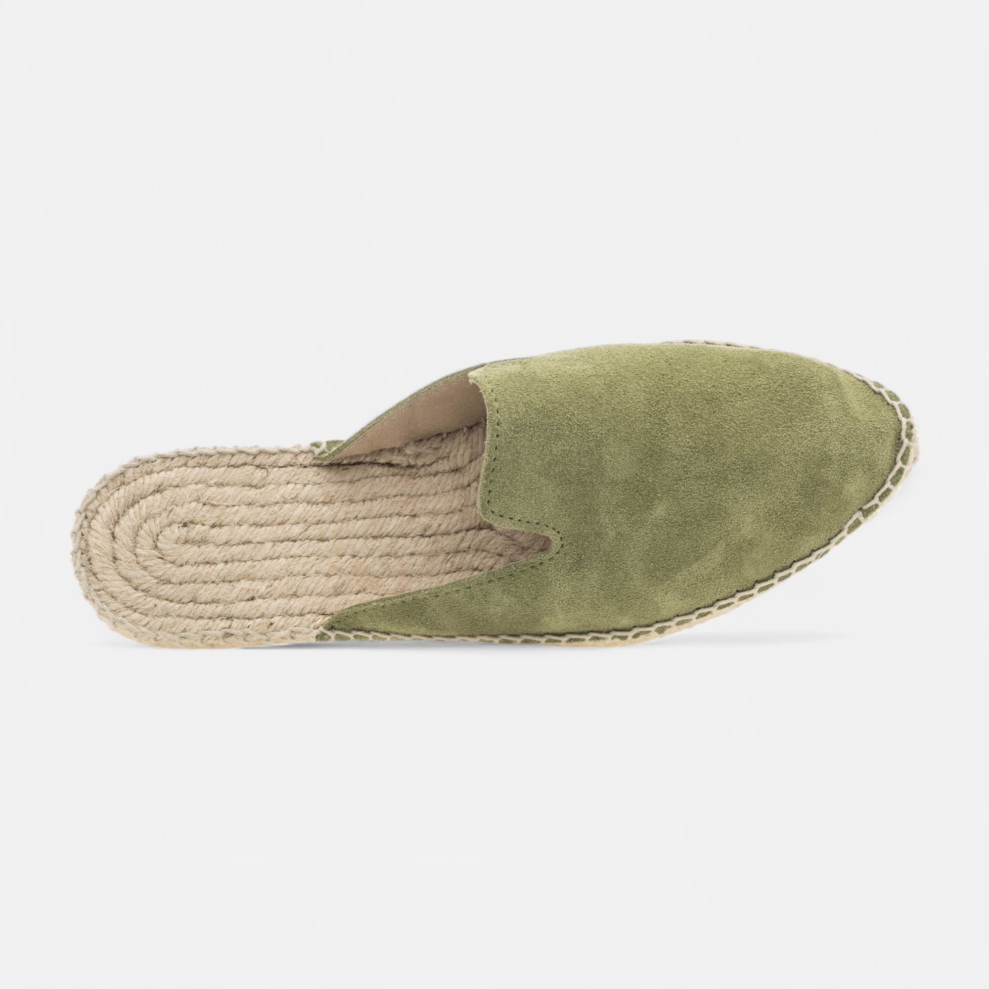 Espadrilles Femme en cuir kaki