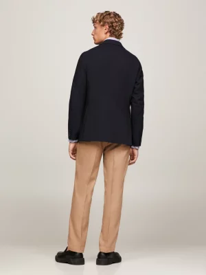 Blazer Slim com Monograma TH em Tecido Plano