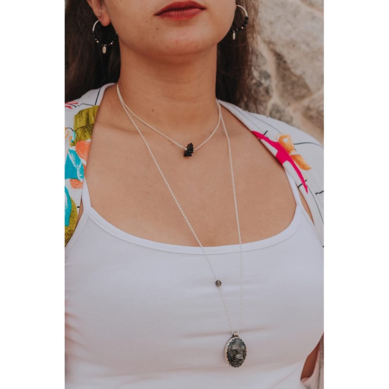 Collier Tourmaline Noire Argent 925