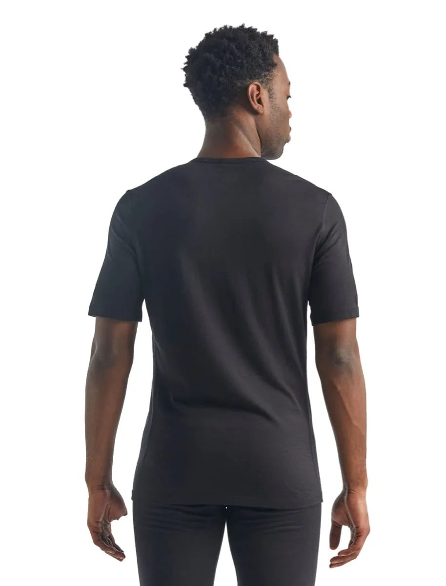 Icebreaker Men's 200 Oasis Short Sleeve Crewe Black