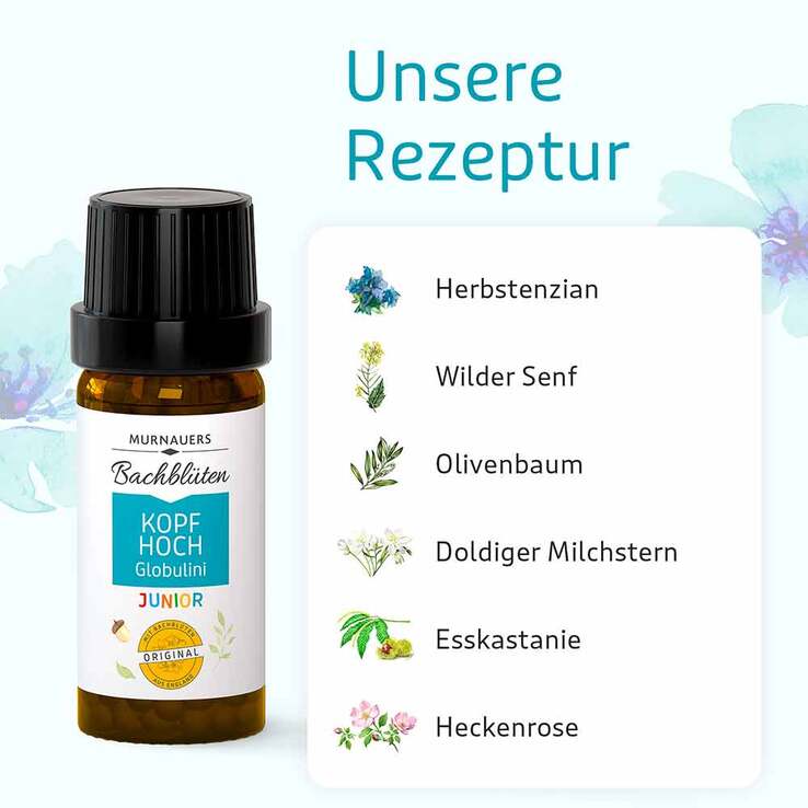 Murnauers Bachblüten Kinder Kopf hoch Globulini, 10 g