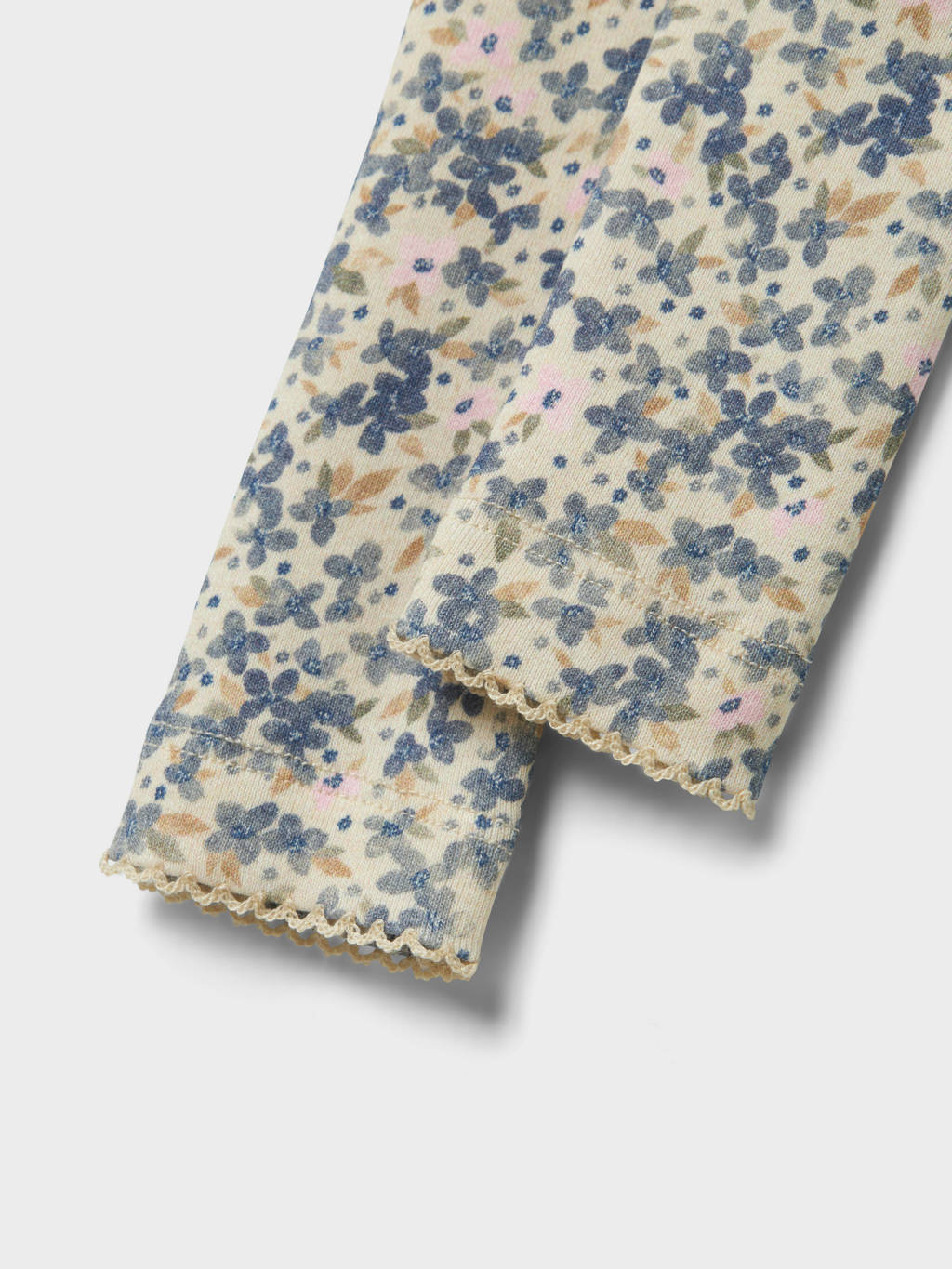 NAME IT baby gebloemde legging beige/roze/blauw