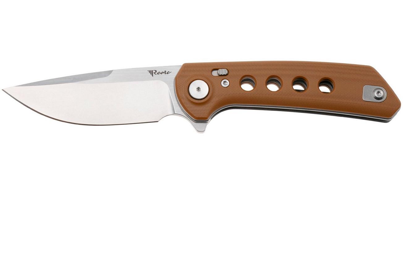 Reate PL-XF Stonewashed Nitro-V, Tan G10, zakmes