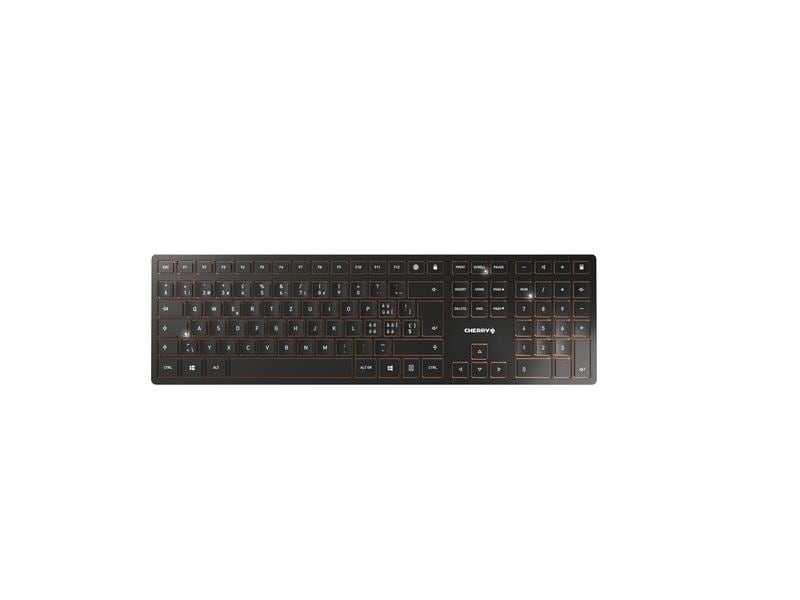 Cherry Tastatur-Maus-Set DW 9100 Slim Schwarz / Bronze Hochwertiges und kabelloses Desktop-Set mit elegantem Deisgn