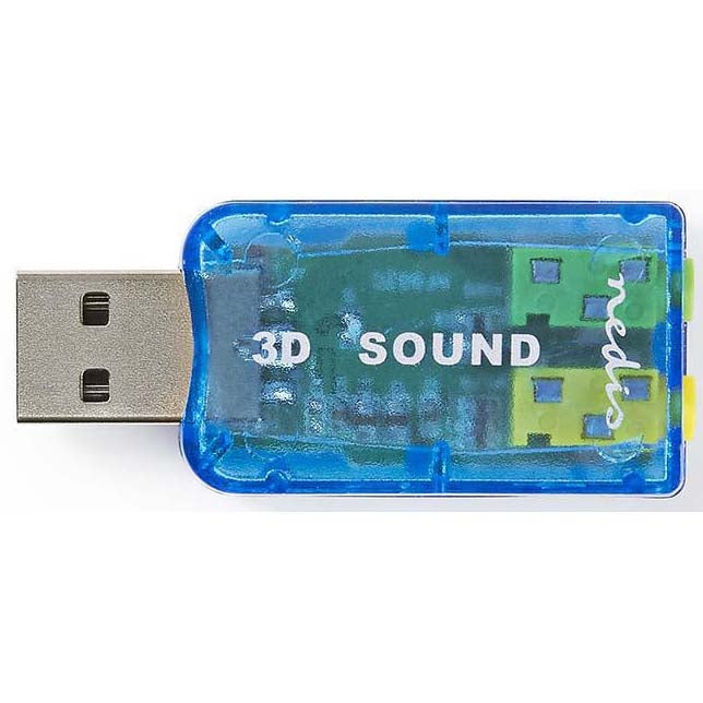 Nedis USCR10051BU USB-stick surround geluidskaart voor Windows