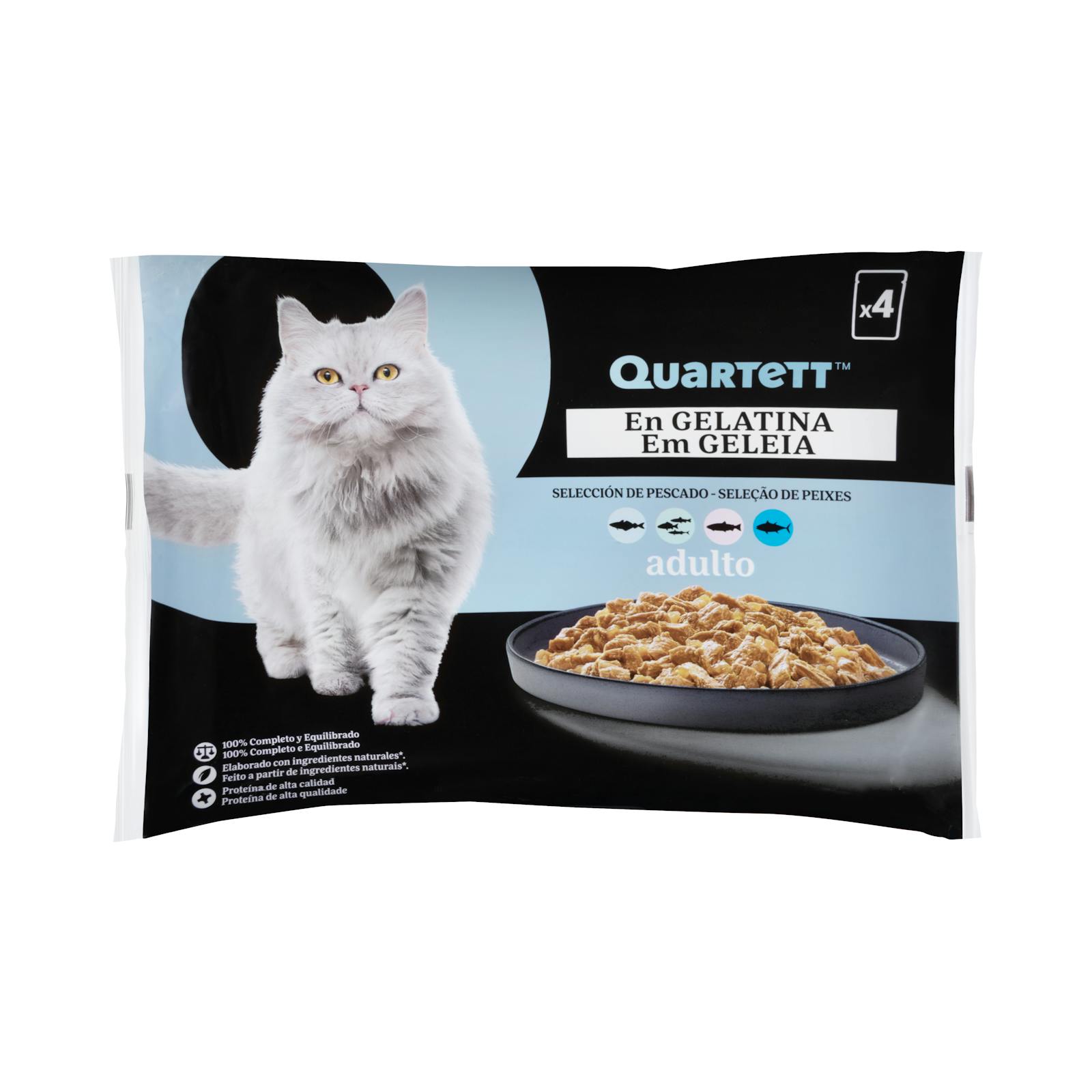 Gelée pour chat adulte Quartett Fish Selection