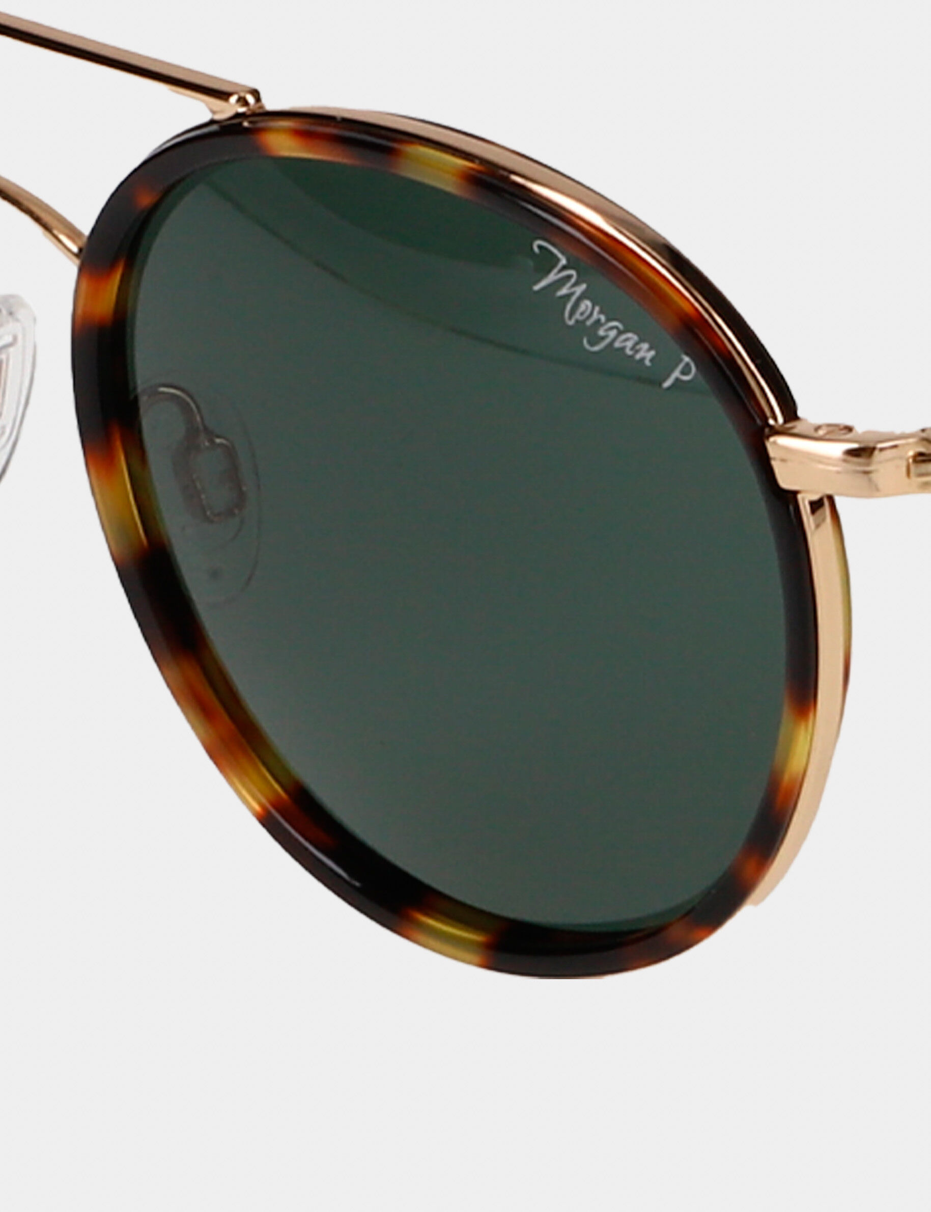 Lunettes de soleil rondes double-pont dore femme - dore