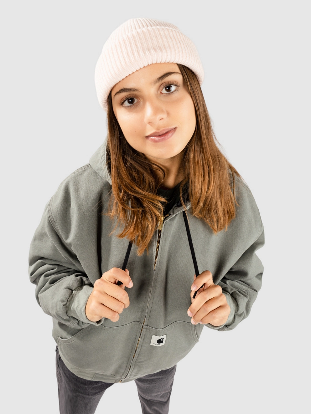 Carhartt WIP Og Active Jacket smoke green rinsed
