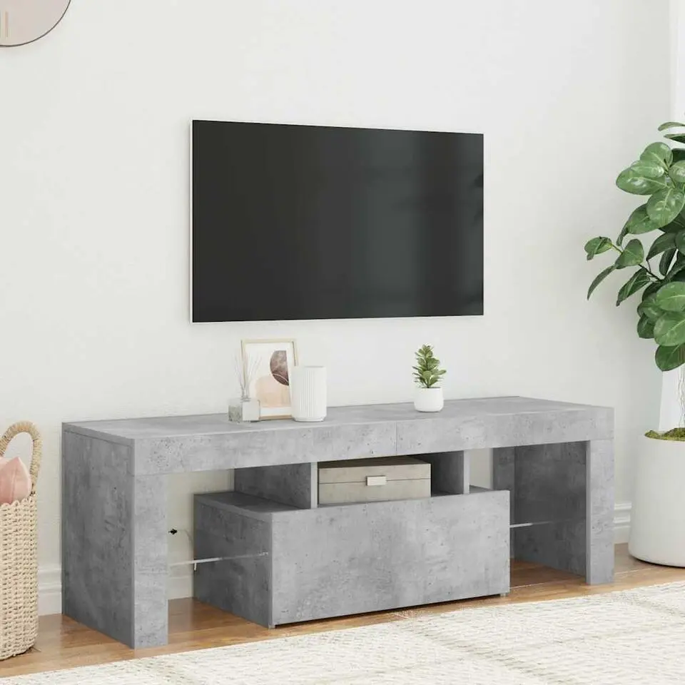vidaXL - Tv-kast - Grijs - Bewerkt hout