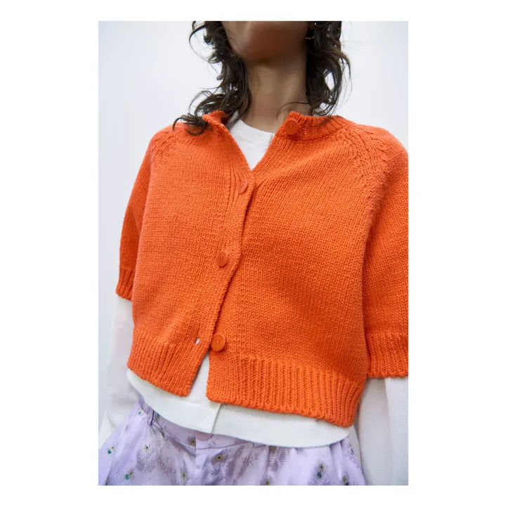 Cordera Gilet Manches Courtes Boutonné | Orange