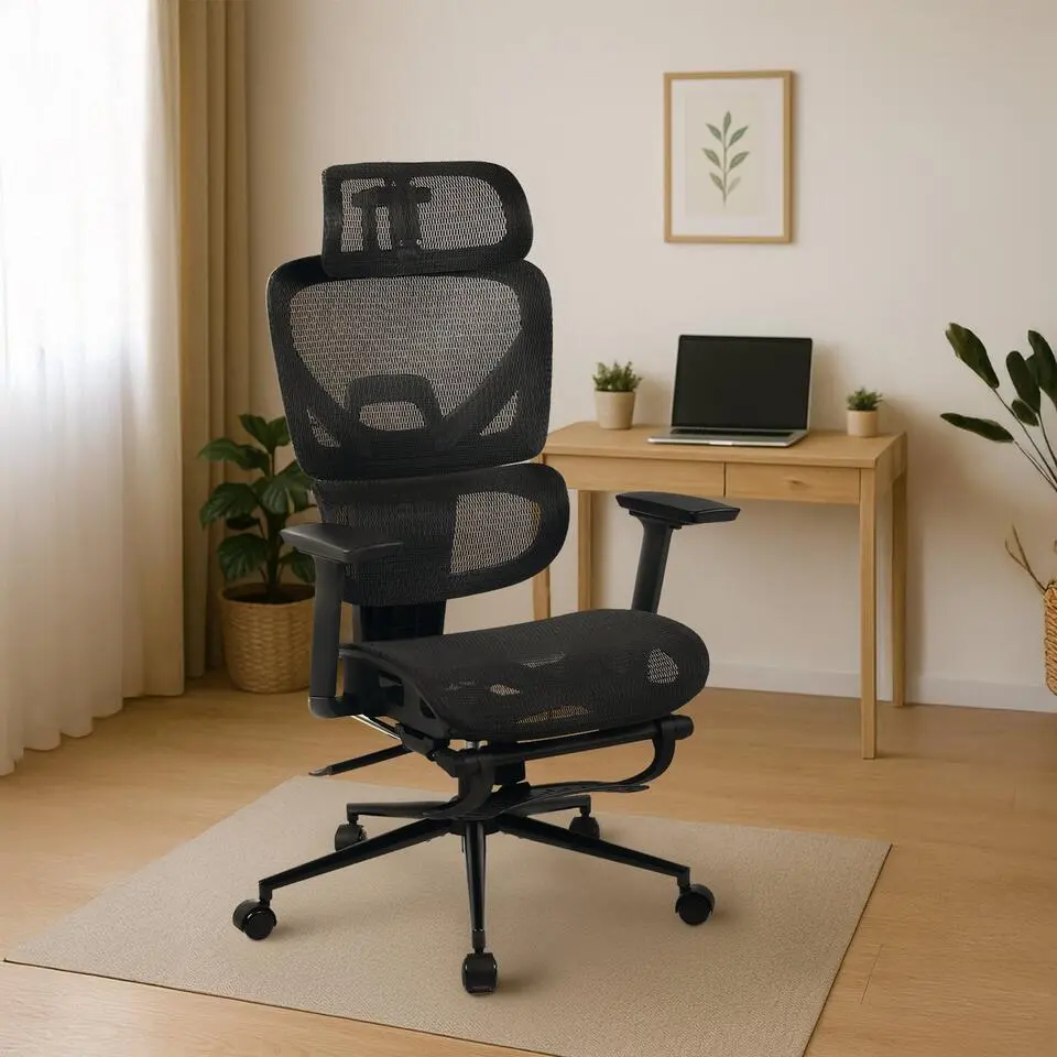 CLP Bureaustoel Beresford zwart Frame - Stof - zwart