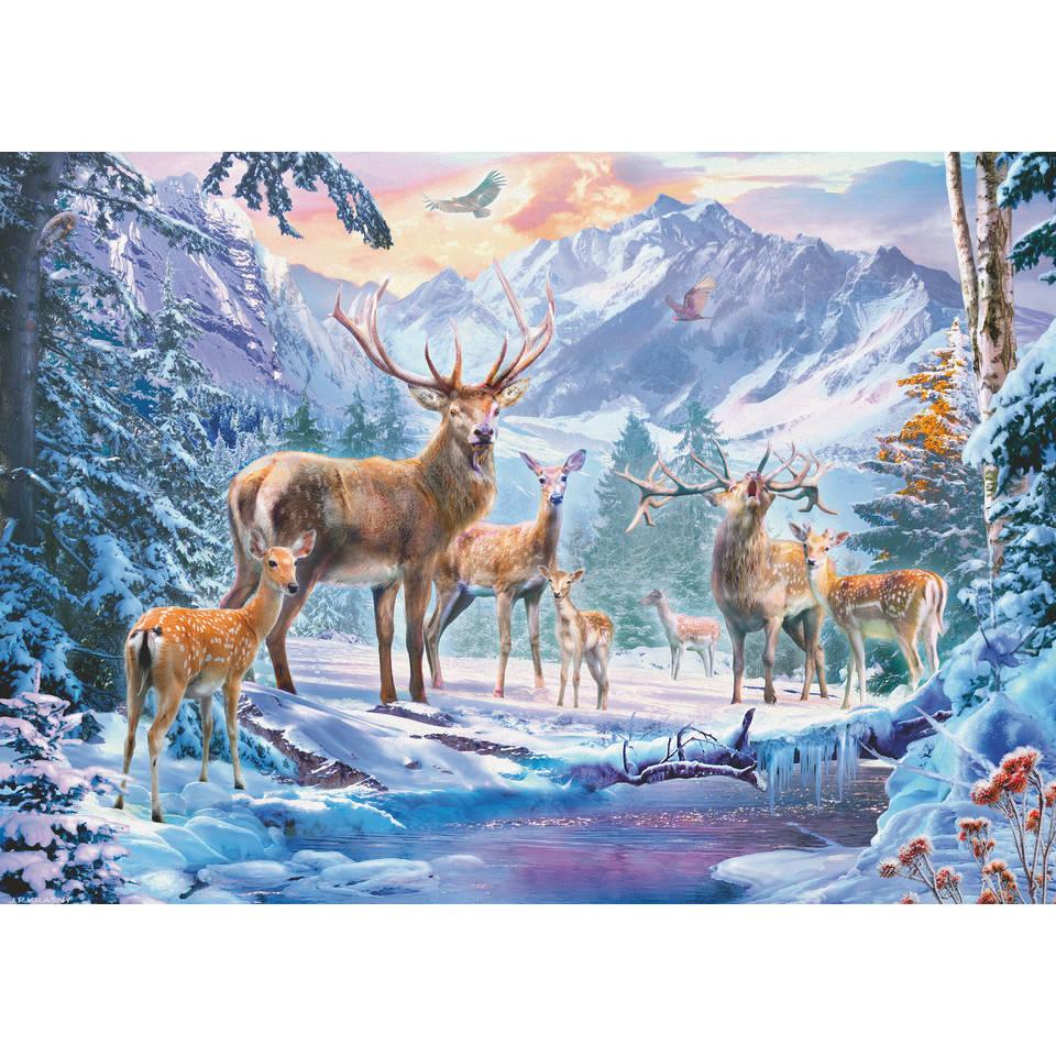 Ravensburger puzzel reeën en herten in het bos - 1000 stukjes