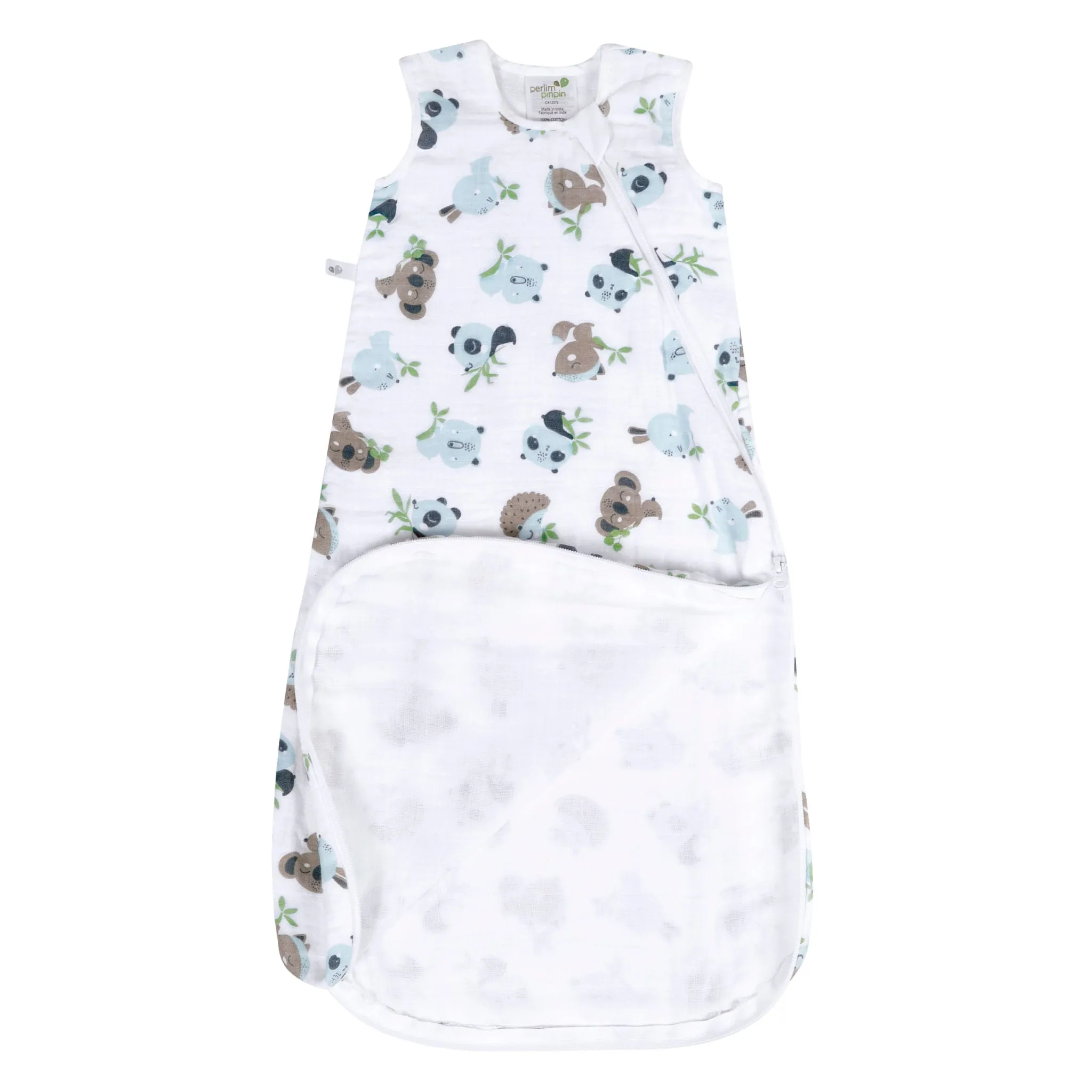 Perlimpinpin Sac de Nuit Mousseline Bambou 0-36mois - Animaux