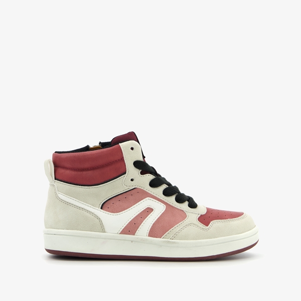 Blue Box hoge meisjes sneakers grijs/roze