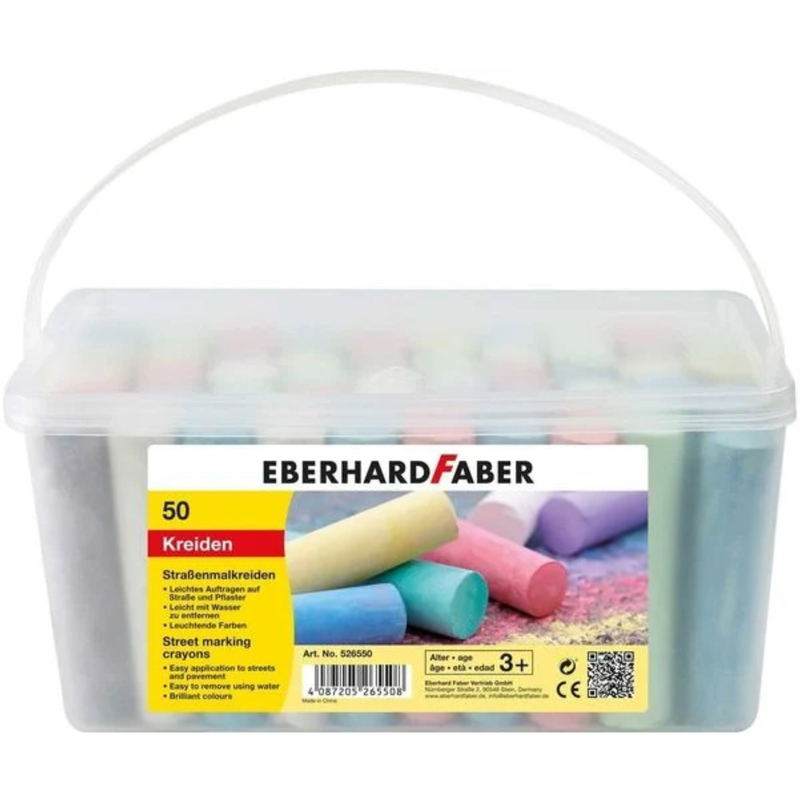 Eberhard Faber Strassenmalkreide, 50 Stück, assortiert