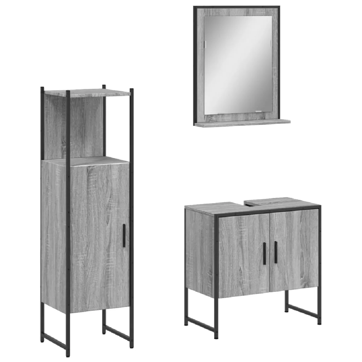 vidaXL Ensemble d'armoires 3 pcs