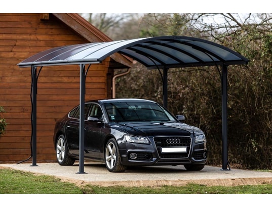 HABRITA - Carport aluminium - Toit demi-rond 14,62 m2