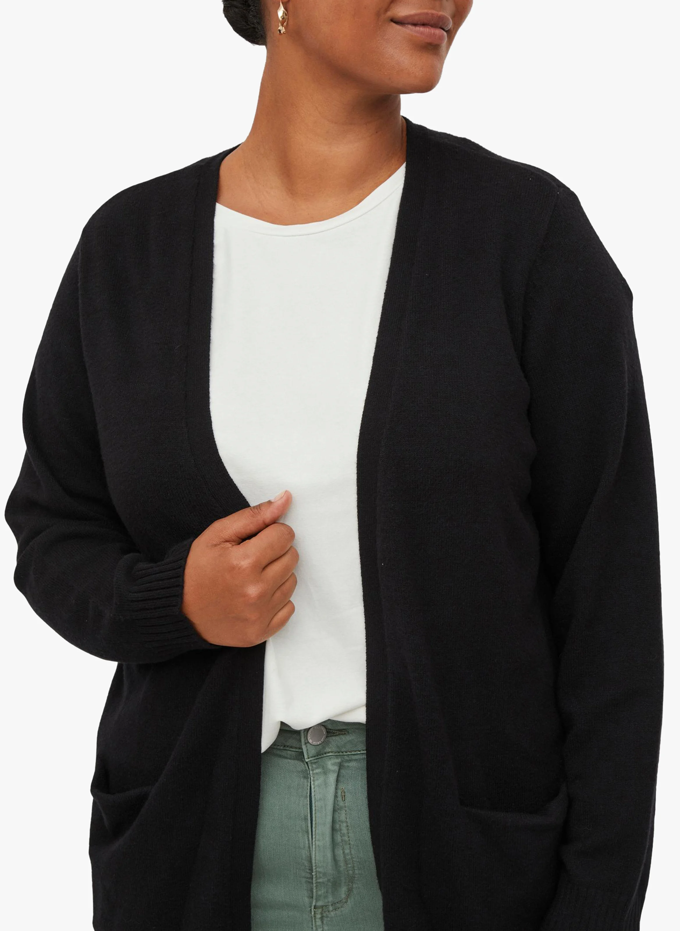 RIL - Cardigan ouvert | Noir