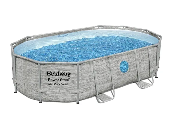 Bestway Power Steel 56946, 10949 L, Indrammet pool, Voksen & barn, Stige, Brun, 64,7 kg