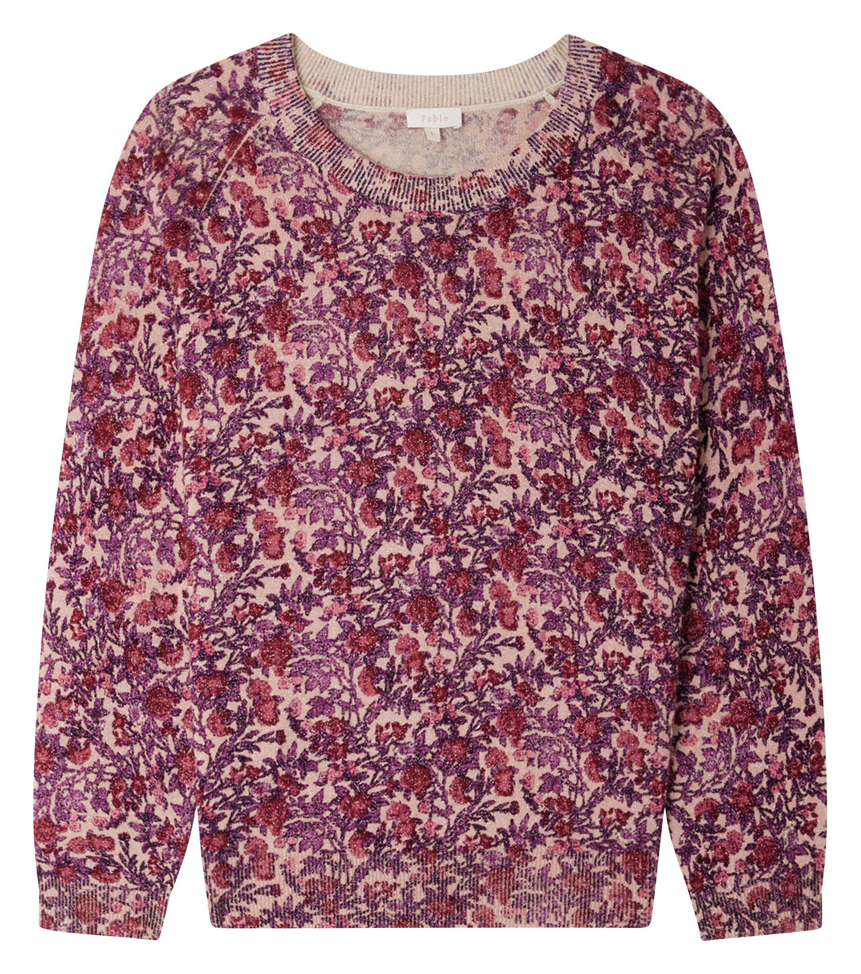 JALYSSA - Pull droit col rond en laine mélangé | Rouge