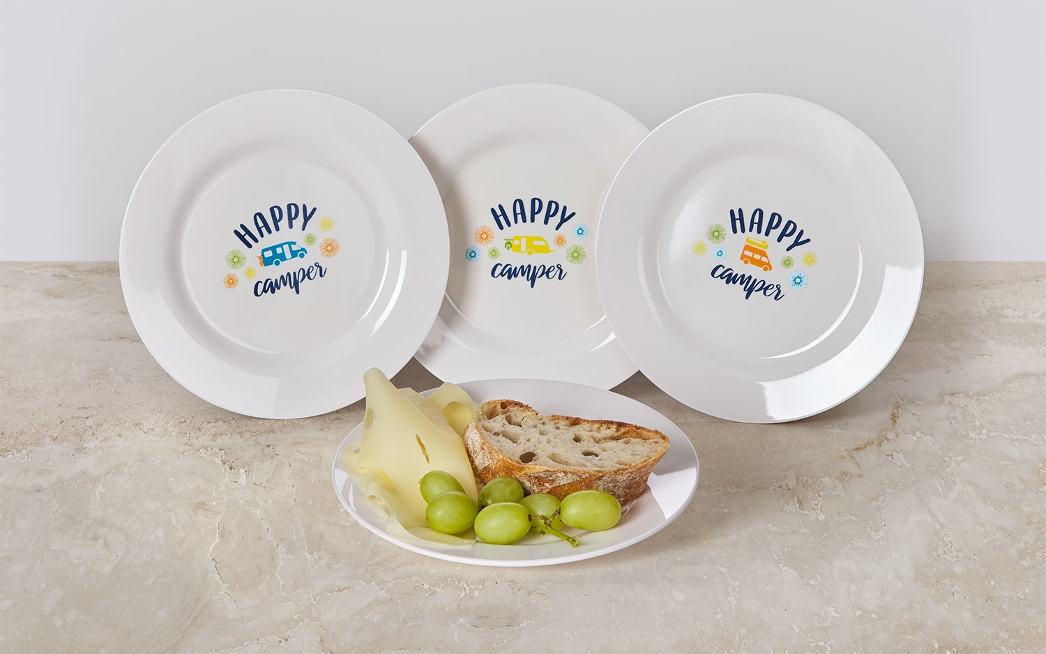 Berger Happy Camper Melamin Suppenteller-Set 4tlg.
