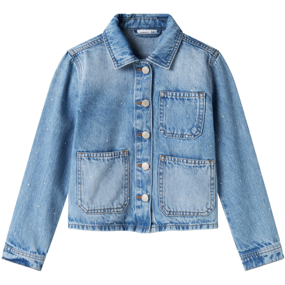 Køb Name It Light Blue Denim Aria Oversize Denim Jakke
