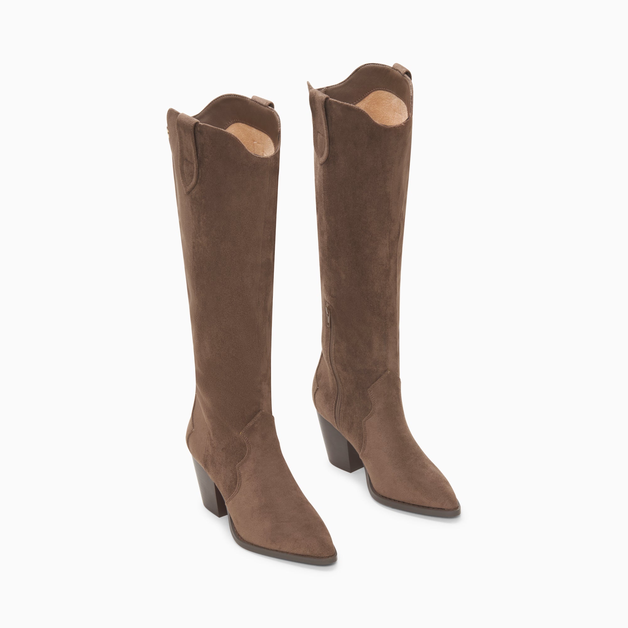Bottes, Cuissardes-Bottes santiags Sharon taupe à talon