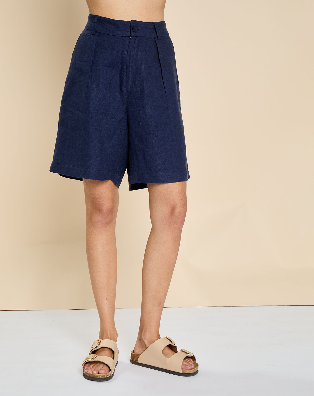 Harris Wilson Short 100% Lin Eloic marine